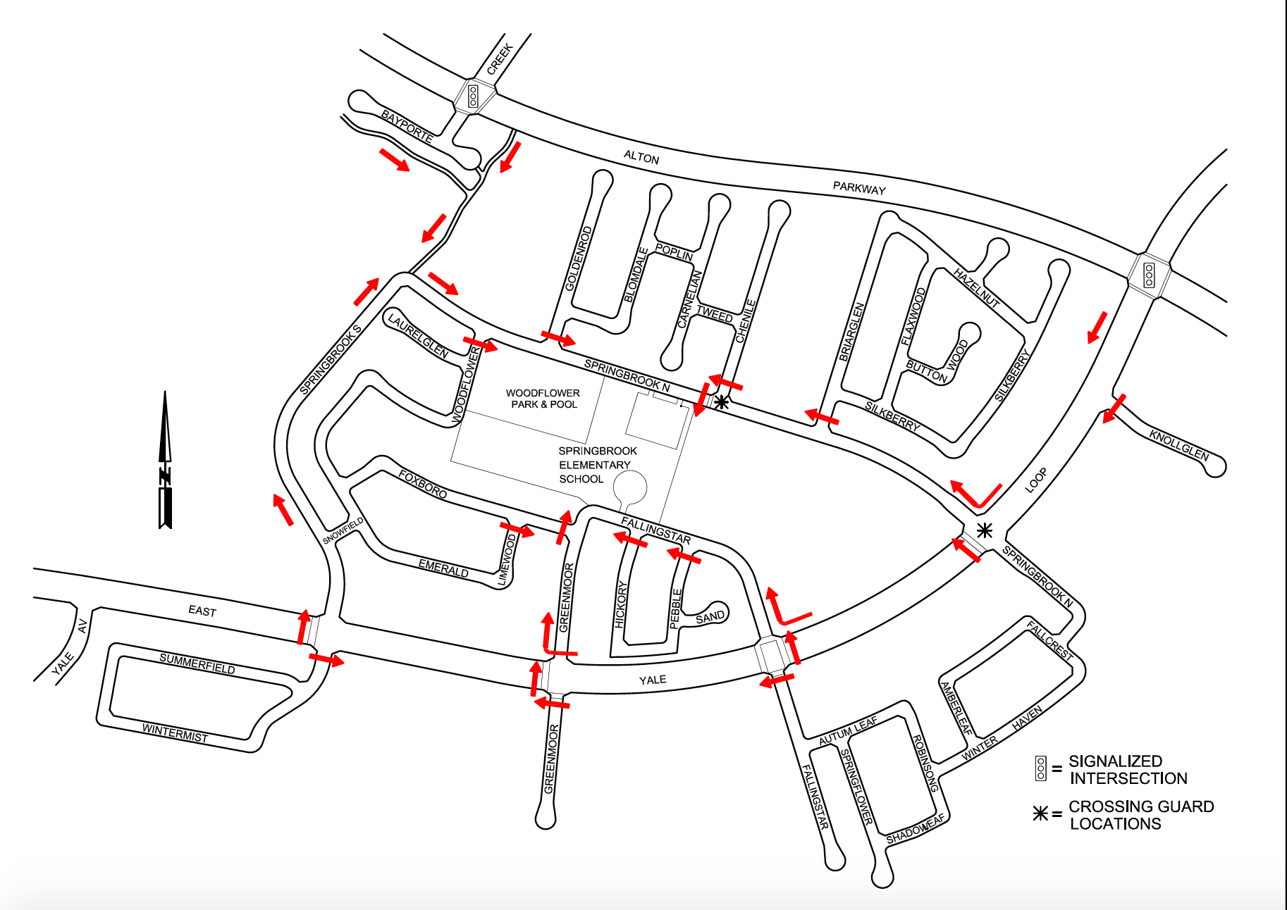 Suggested Route to School Springbrook Springbrook Elementary
