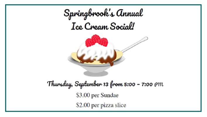 Springbrook's Annual Ice Cream Social