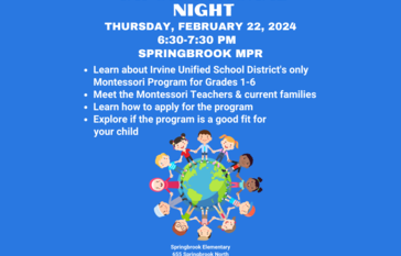 Montessori Information Night Flyer